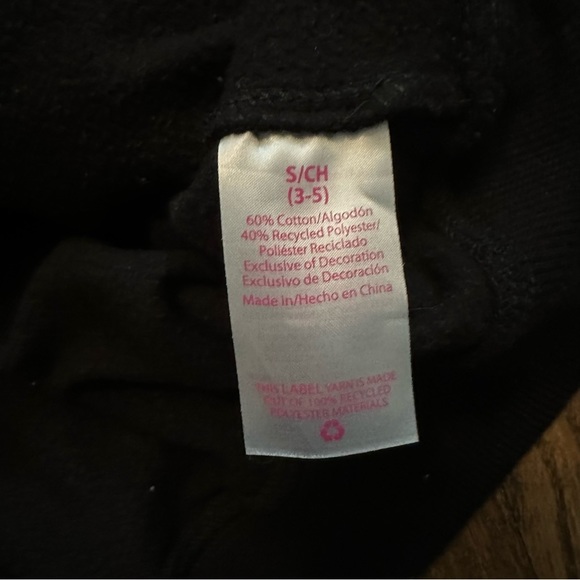 🌈5 for $25 Girls Black Gold Cropped “Extra” Pullover Hoodie Juniors Size 3/5 - Picture 6 of 6